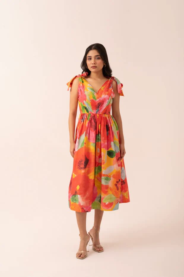 Floretta Tie-Up Dress